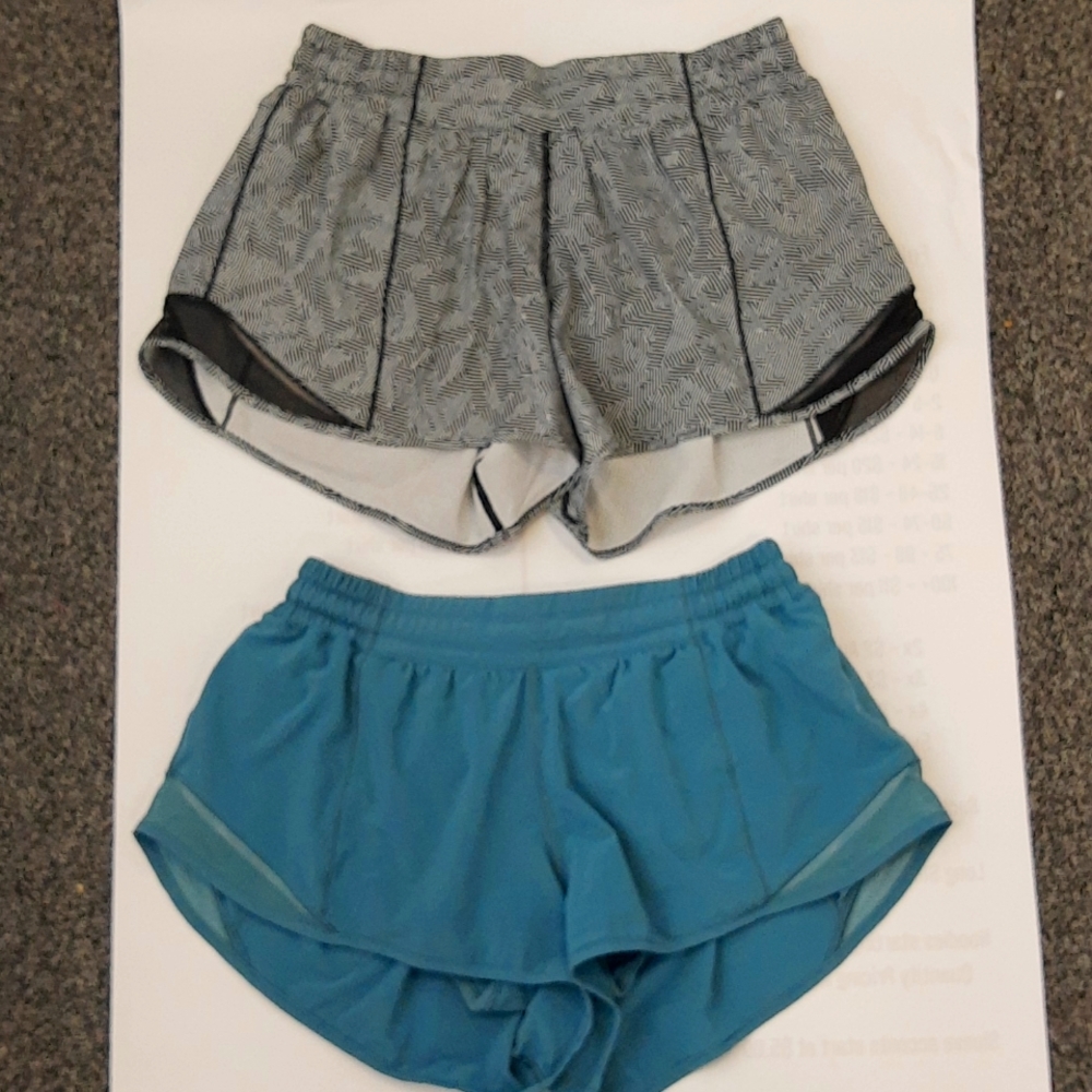 Lululemon Hotty Hot Low-Rise Lined Short 2.5" 2-Pair Size 4